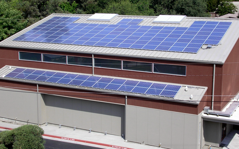 commercial solar gallery, athenian school solar power system