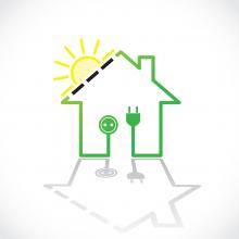 solar power house graphic