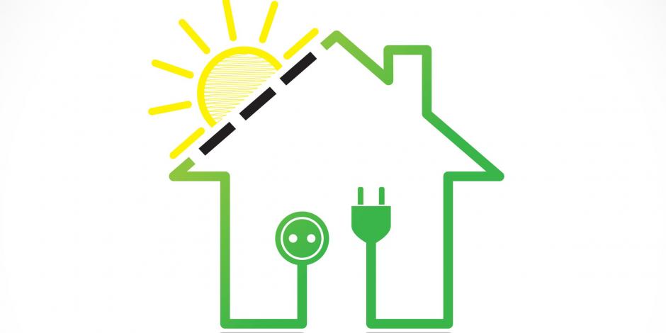 solar power house graphic